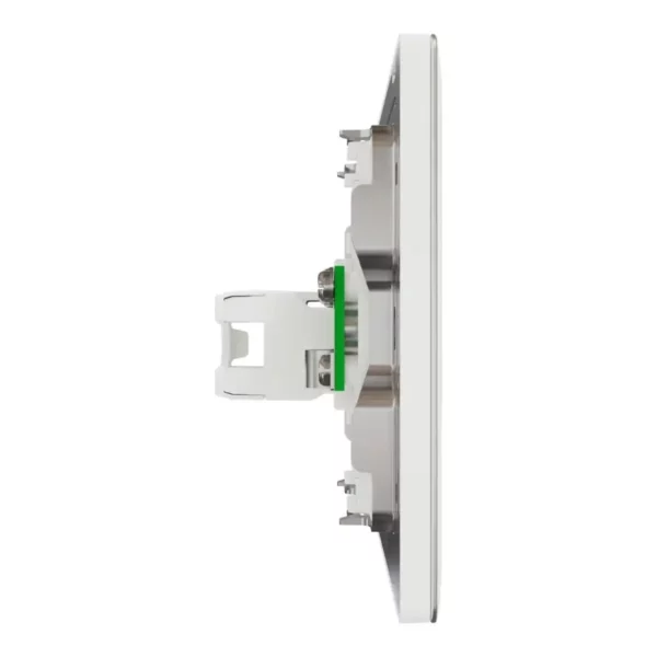 Schneider TV and Data socket, Unica X, 2 gangs, shuttered, Painted White ,NUX32TVRJ6_PW - Image 5
