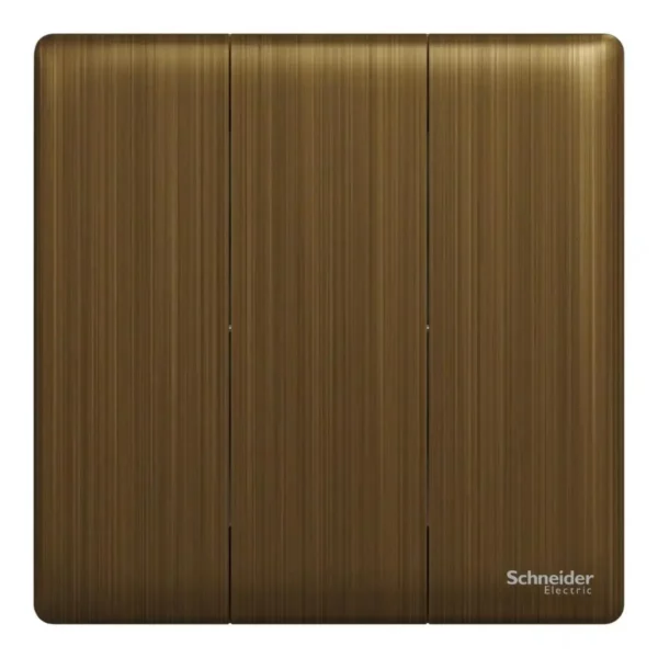 Schneider Switch, Unica X, 1 way, 16AX, 250V, 3 gangs, Antique Bronze ,NUX33_1_AB - Image 2