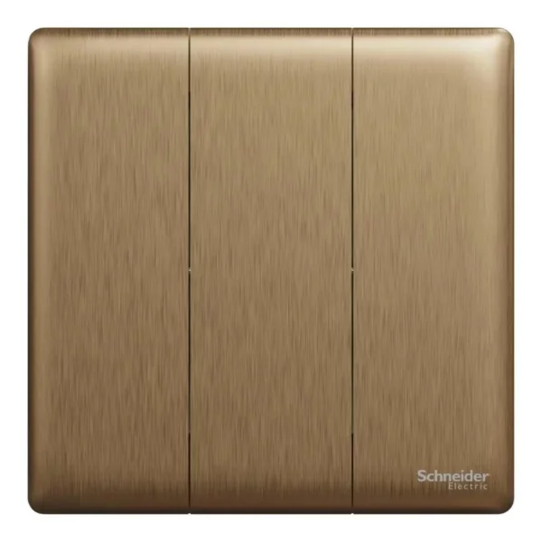 Schneider Switch, Unica X, 1 way, 16AX, 250V, 3 gangs, Dark Bronze ,NUX33_1_DB - Image 2
