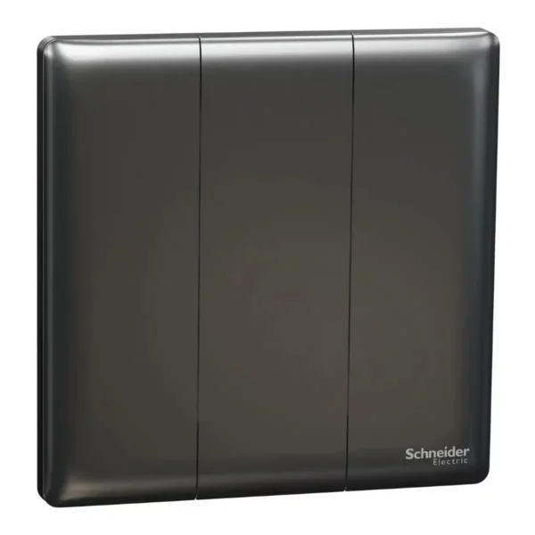 Schneider Switch, Unica X, 1 way, 16AX, 250V, 3 gangs, Dark Grey ,NUX33_1_DG