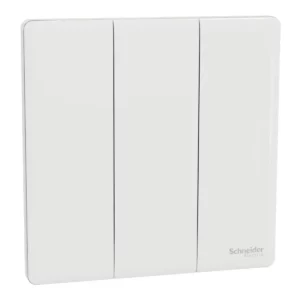 Schneider Switch, Unica X, 1 way, 16AX, 250V, 3 gangs, Painted White ,NUX33_1_PW