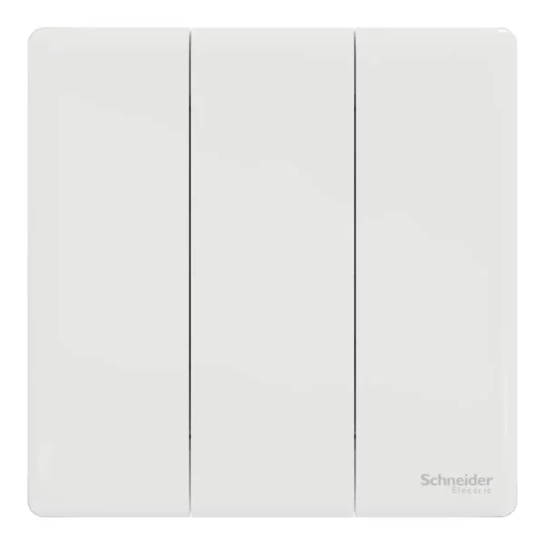 Schneider Switch, Unica X, 1 way, 16AX, 250V, 3 gangs, Painted White ,NUX33_1_PW - Image 2