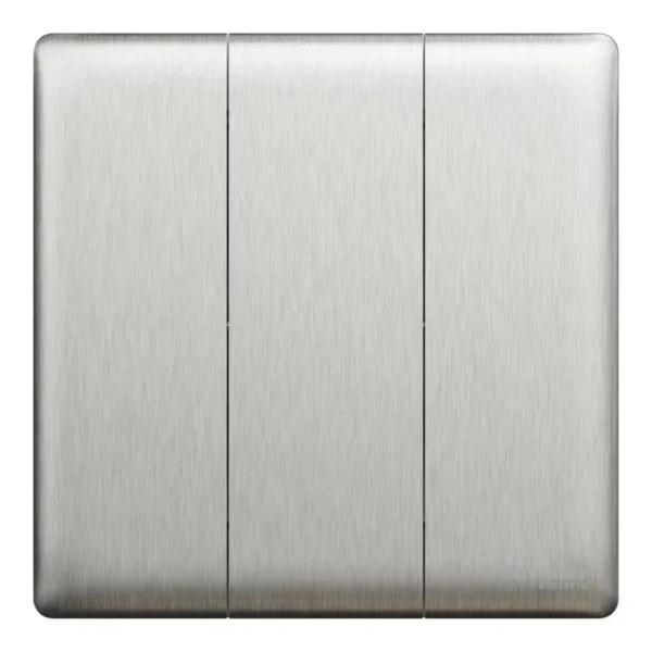 Schneider Switch, Unica X, 1 way, 16AX, 250V, 3 gangs, Stainless Steel ,NUX33_1_SS - Image 2
