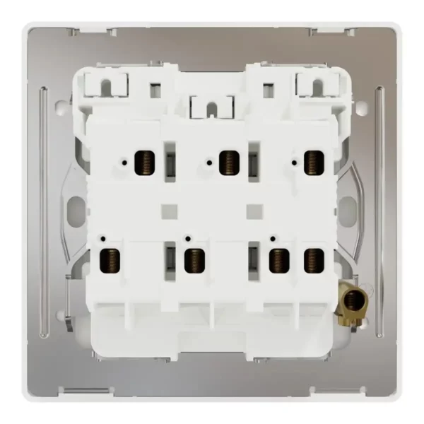 Schneider Switch, Unica X, 1 way, 16AX, 250V, 3 gangs, with LED, Painted White, NUX33_1N_PW - Image 3