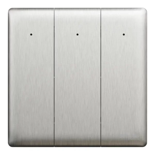 Schneider Switch, Unica X, 1 way, 16AX, 250V, 3 gangs, with LED, Stainless Steel ,NUX33_1N_SS - Image 2