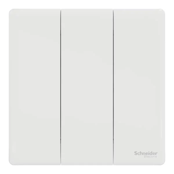Schneider Switch, Unica X, 2 way, 16AX, 250V, 3 gangs, Painted White ,NUX33_2_PW - Image 2