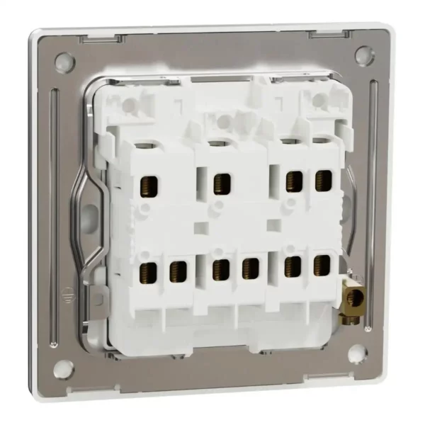 Schneider Switch, Unica X, 2 way, 16AX, 250V, 3 gangs, Stainless Steel ,NUX33_2_SS - Image 8