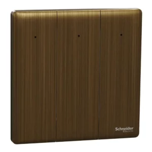 Schneider Switch, Unica X, 2 way, 16AX, 250V, 3 gangs, with LED, Antique Bronze ,NUX33_2N_AB