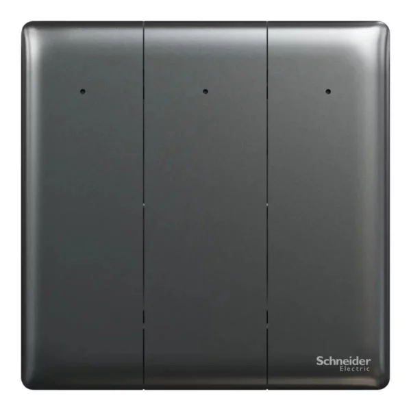 Schneider Switch, Unica X, 2 way, 16AX, 250V, 3 gangs, with LED, Dark Grey ,NUX33_2N_DG - Image 2