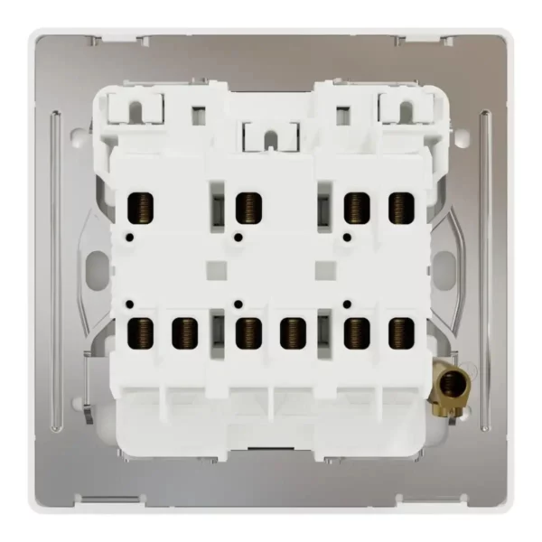 Schneider Switch, Unica X, 2 way, 16AX, 250V, 3 gangs, with LED, Painted White ,NUX33_2N_PW - Image 3