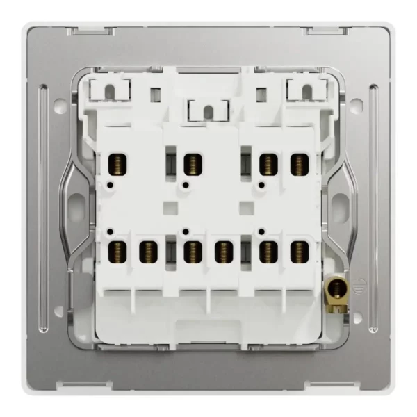 Schneider Switch, Unica X, 2 way, 16AX, 250V, 3 gangs, with LED, Stainless Steel ,NUX33_2N_SS - Image 3