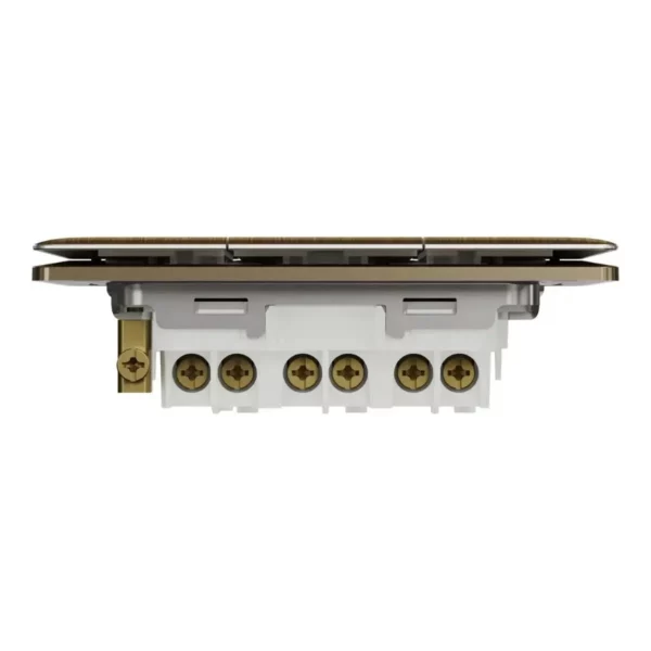 Schneider Momentary switch, Unica X, 10A, 250V, 3 gangs, Antique Bronze ,NUX33_PR_AB - Image 7