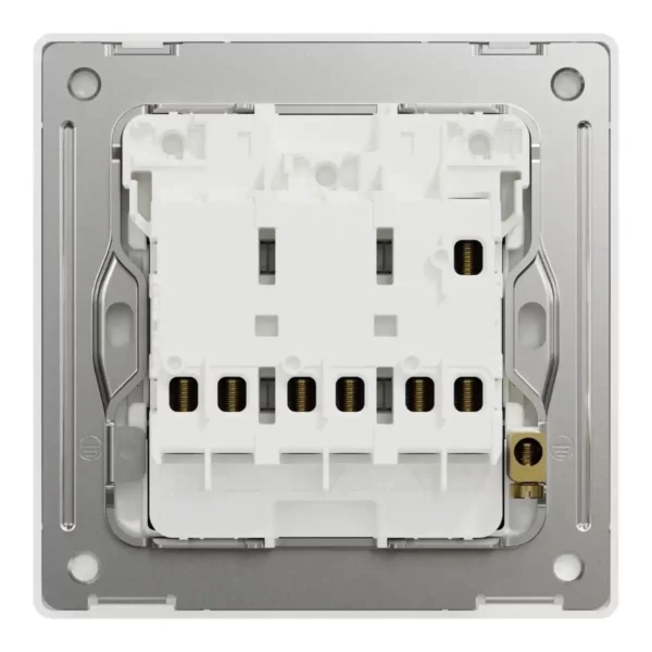 Schneider Momentary switch, Unica X, 10A, 250V, 3 gangs,Jet Black ,NUX33_PR_JB - Image 3