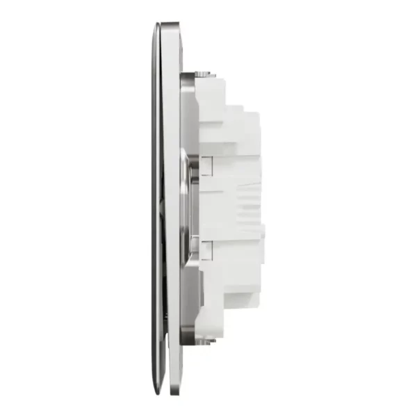 Schneider Momentary switch, Unica X, 10A, 250V, 3 gangs, Stainless Steel ,NUX33_PR_SS - Image 4