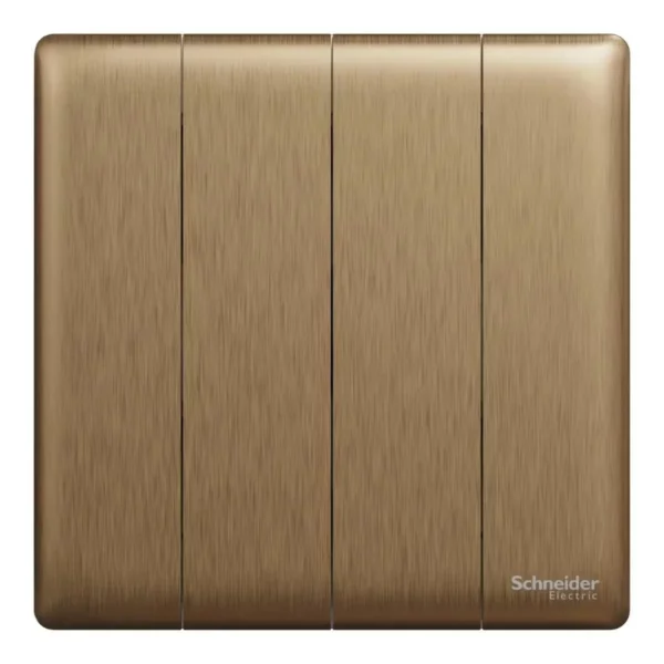 Schneider Switch, Unica X, 1 way, 16AX, 250V, 4 gangs, Dark Bronze ,NUX34_1_DB - Image 2