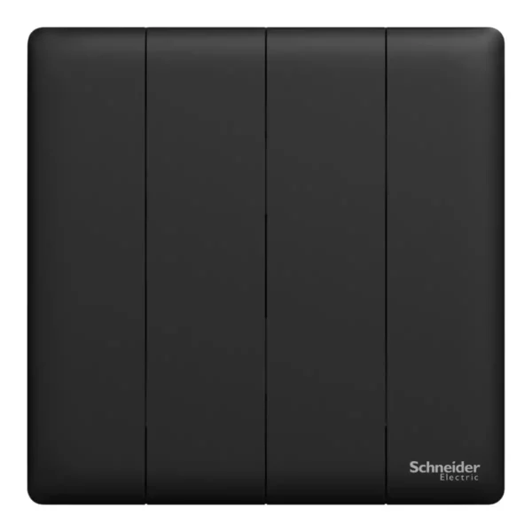 Schneider Switch, Unica X, 1 way, 16AX, 250V, 4 gangs,Jet Black ,NUX34_1_JB - Image 2