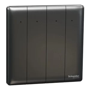 Schneider Switch, Unica X, 1 way, 16AX, 250V, 4 gangs, with LED, Dark Grey ,NUX34_1N_DG
