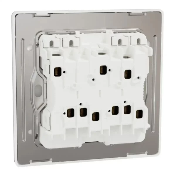 Schneider Switch, Unica X, 1 way, 16AX, 250V, 4 gangs, with LED, Painted White ,NUX34_1N_PW - Image 8