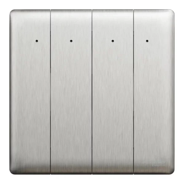 Schneider Switch, Unica X, 1 way, 16AX, 250V, 4 gangs, with LED, Stainless Steel ,NUX34_1N_SS - Image 2