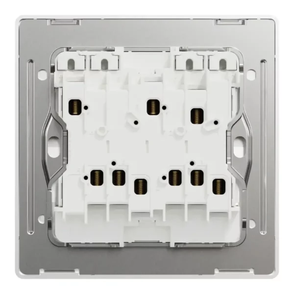 Schneider Switch, Unica X, 1 way, 16AX, 250V, 4 gangs, with LED, Stainless Steel ,NUX34_1N_SS - Image 3