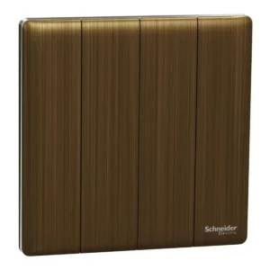 Schneider Switch, Unica X, 2 way, 16AX, 250V, 4 gangs, Antique Bronze ,NUX34_2_AB
