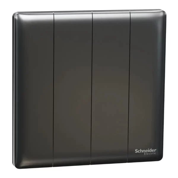 Schneider Switch, Unica X, 2 way, 16AX, 250V, 4 gangs, Dark Grey ,NUX34_2_DG