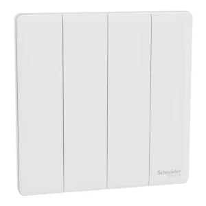 Schneider Switch, Unica X, 2 way, 16AX, 250V, 4 gangs, Painted White ,NUX34_2_PW
