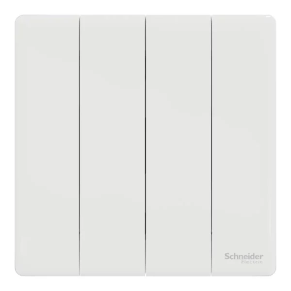 Schneider Switch, Unica X, 2 way, 16AX, 250V, 4 gangs, Painted White ,NUX34_2_PW - Image 2