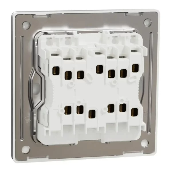 Schneider Switch, Unica X, 2 way, 16AX, 250V, 4 gangs, Stainless Steel ,NUX34_2_SS - Image 8