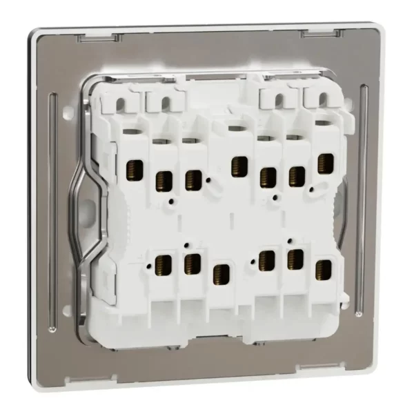 Schneider Switch, Unica X, 2 way, 16AX, 250V, 4 gangs, with LED,Jet Black ,NUX34_2N_JB - Image 8