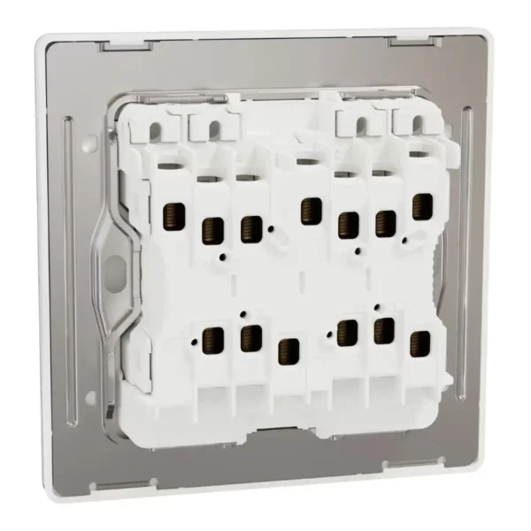 Schneider Switch, Unica X, 2 way, 16AX, 250V, 4 gangs, with LED, Painted White ,NUX34_2N_PW - Image 8