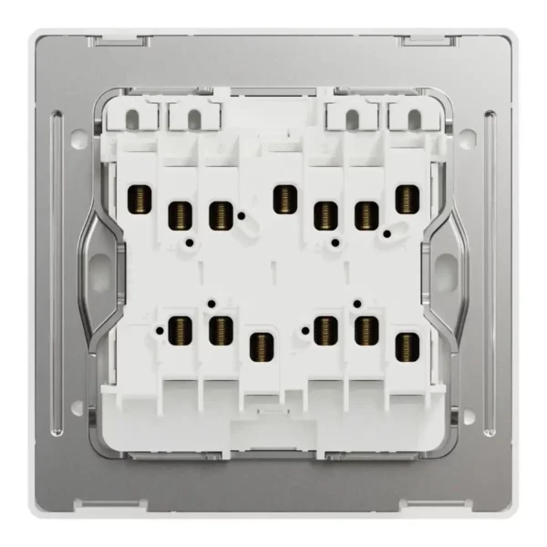 Schneider Switch, Unica X, 2 way, 16AX, 250V, 4 gangs, with LED, Stainless Steel ,NUX34_2N_SS - Image 3
