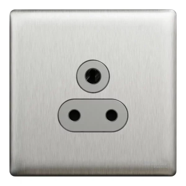 Schneider Socket outlet, Unica X, 5A, 250V, 3 pin, Stainless Steel ,NUX426_5_SS - Image 2