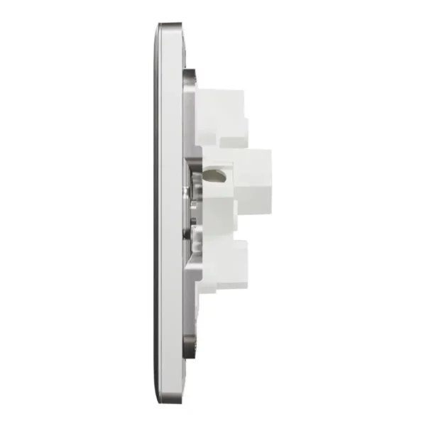 Schneider Socket outlet, Unica X, 5A, 250V, 3 pin, Stainless Steel ,NUX426_5_SS - Image 4