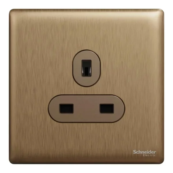 Schneider Socket outlet, Unica X, 13A, 250V, Dark Bronze ,NUX426_DB - Image 2