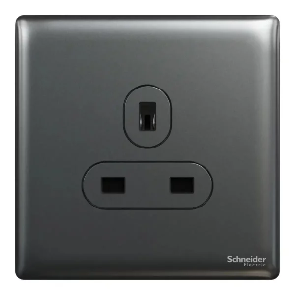 Schneider Socket outlet, Unica X, 13A, 250V, Dark Grey ,NUX426_DG - Image 2
