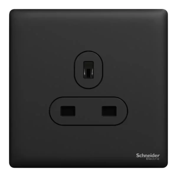 Schneider Socket outlet, Unica X, 13A, 250V,Jet Black ,NUX426_JB - Image 2