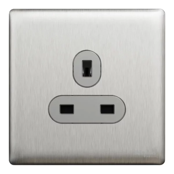 schneider Socket outlet, Unica X, 13A, 250V, Stainless Steel ,NUX426_SS - Image 2