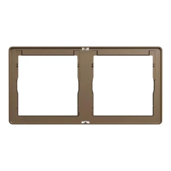 Schneider Cover frame, Unica X, 2 gangs, matt, Dark Bronze ,NUX_21_DB - Image 2