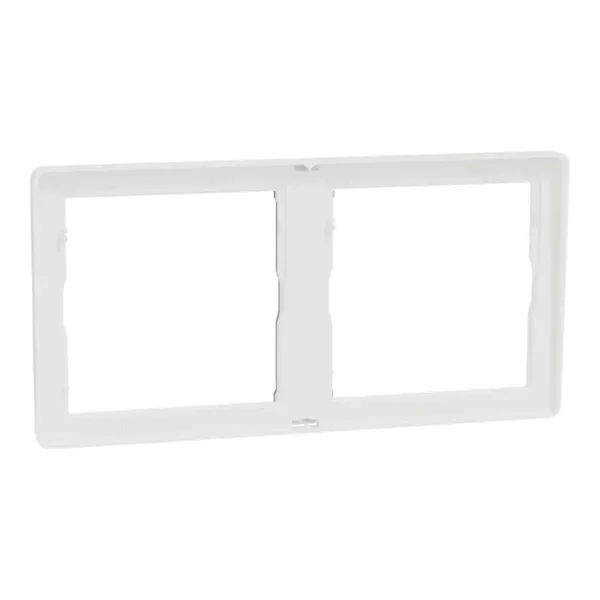 Schneider Cover frame, Unica X, 2 gangs, matt, Painted White ,NUX_21_PW