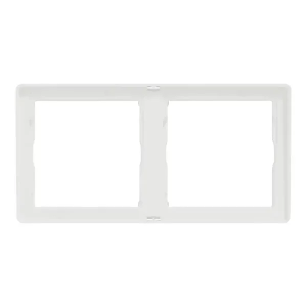 Schneider Cover frame, Unica X, 2 gangs, matt, Painted White ,NUX_21_PW - Image 2