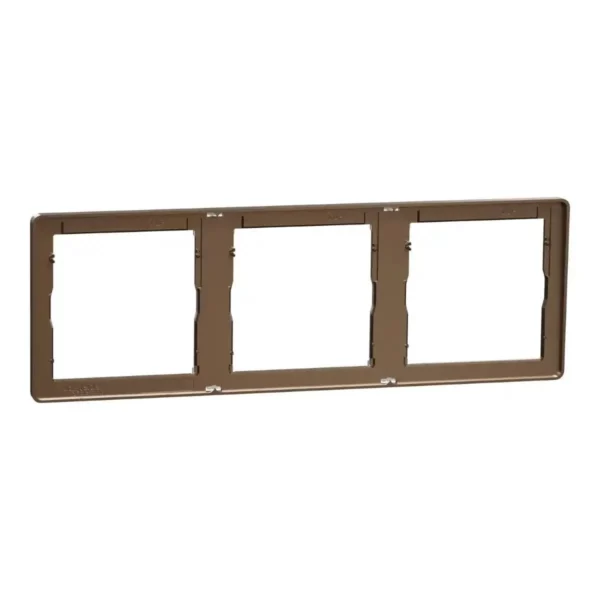 Schneider Cover frame, Unica X, 3 gangs, matt, Dark Bronze ,NUX_31_DB