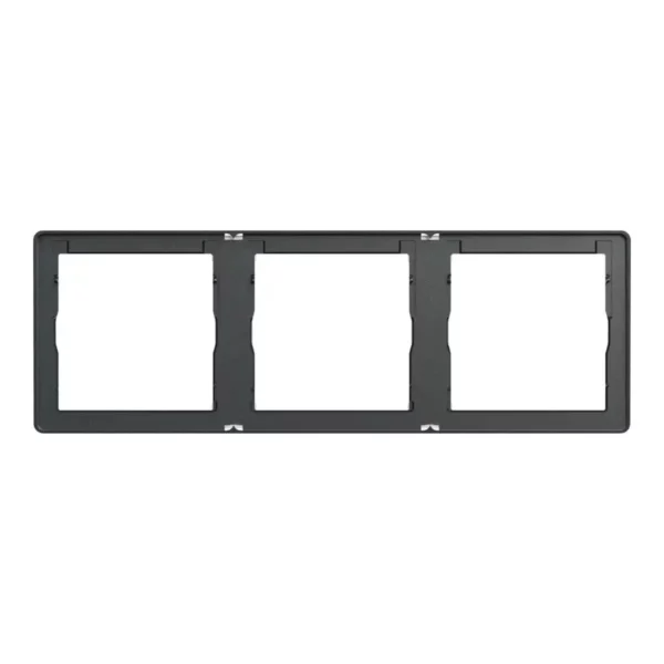 Schneider Cover frame, Unica X, 3 gangs, matt, Dark Grey ,NUX_31_DG - Image 2