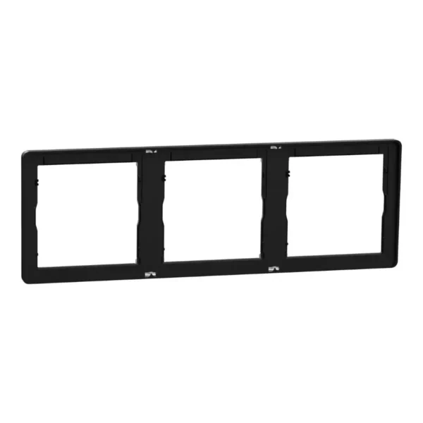 Schneider Cover frame, Unica X, 3 gangs, matt,Jet Black ,NUX_31_JB