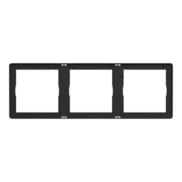 Schneider Cover frame, Unica X, 3 gangs, matt,Jet Black ,NUX_31_JB - Image 2