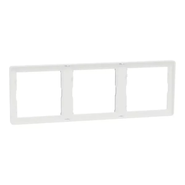 Schneider Cover frame, Unica X, 3 gangs, matt, Painted White ,NUX_31_PW