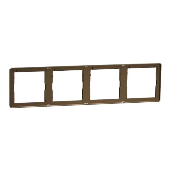 Schneider Cover frame, Unica X, 4 gangs, matt, Antique Bronze ,NUX_41_AB