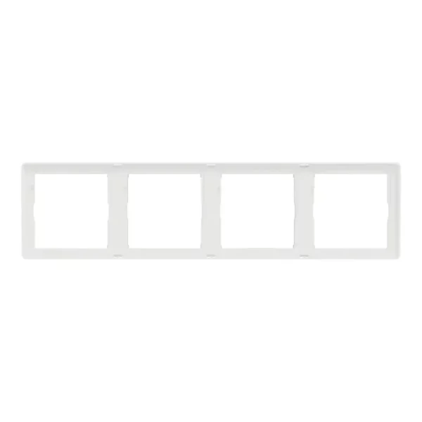 Schneider Cover frame, Unica X, 4 gangs, matt, Painted White ,NUX_41_PW - Image 2