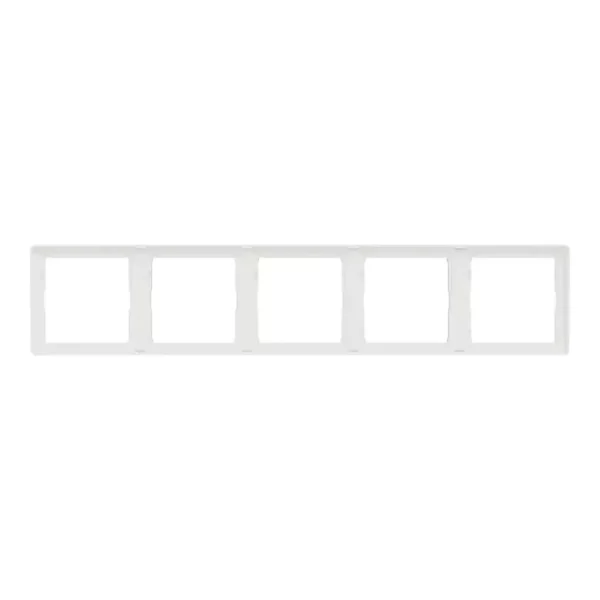Schneider Cover frame, Unica X, 5 gangs, matt, Painted White NUX_51_PW - Image 2