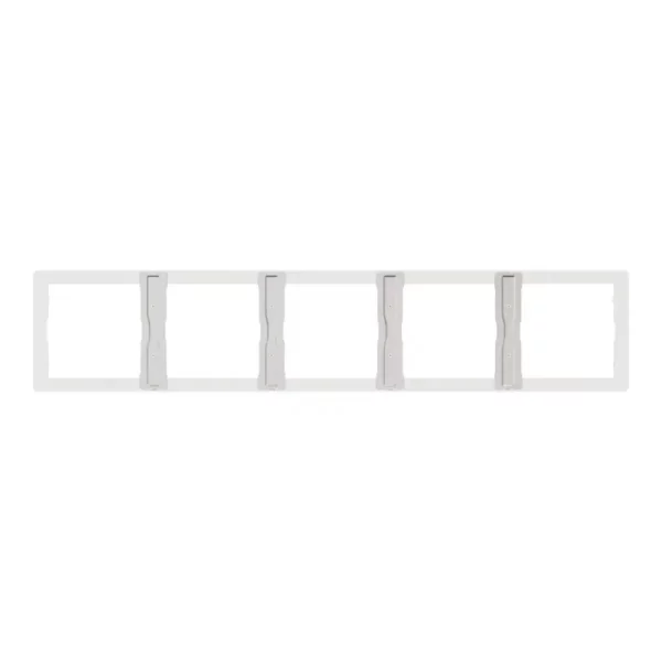 Schneider Cover frame, Unica X, 5 gangs, matt, Painted White NUX_51_PW - Image 3